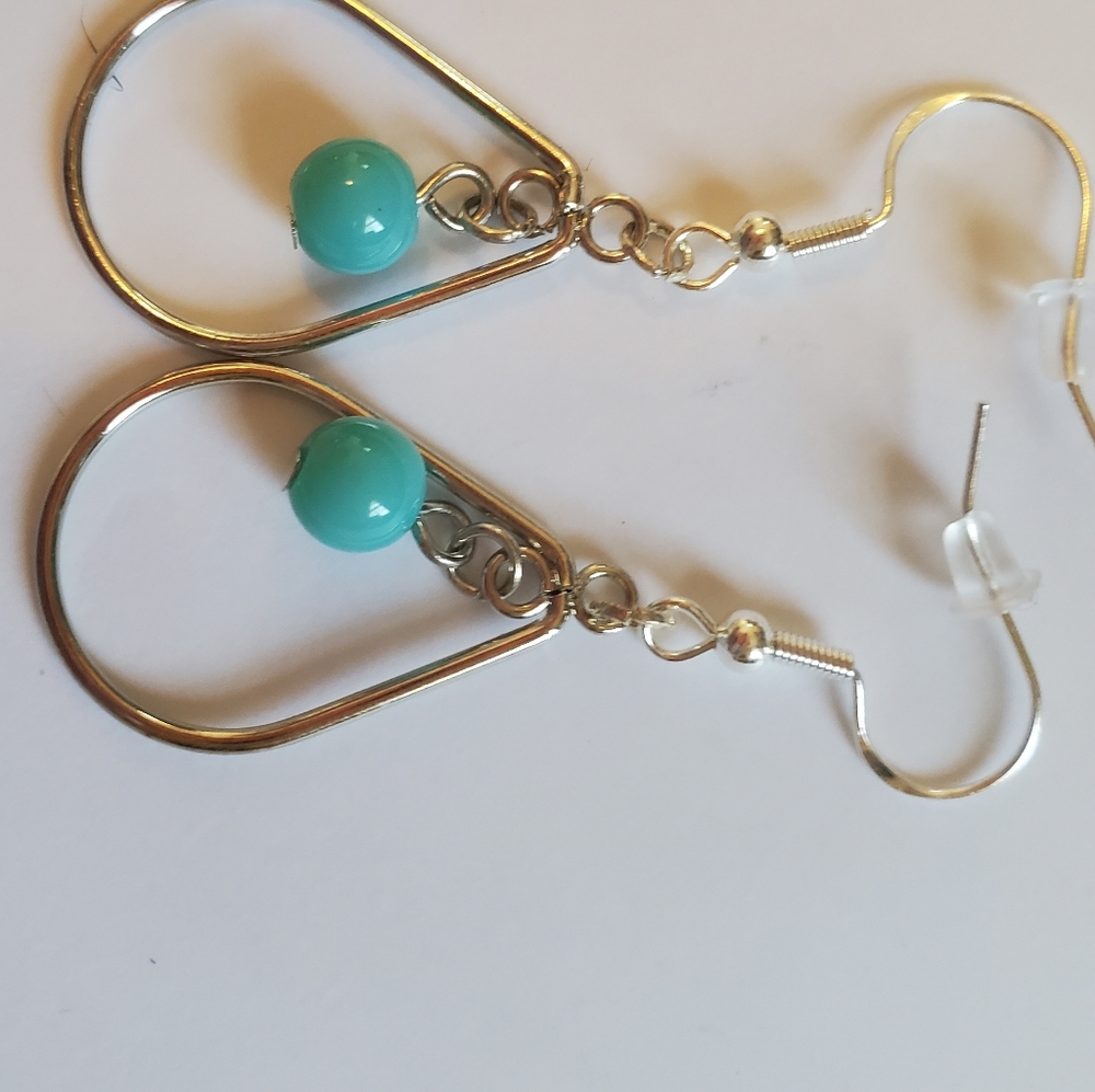 Blue tear drop Earrings